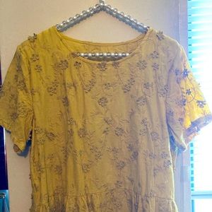 Eyelet Cotton Midi Dress